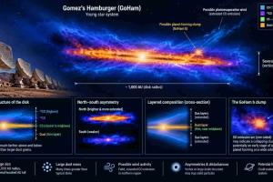 ALMA Detects Possible Early Giant Planet Formation in Massive GoHam Disk