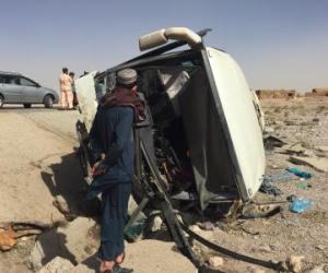 Five killed, 44 injured after bus overturns in Afghanistan's Baghlan