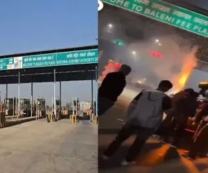 High-Octane Lawlessness: Luxury Convoy Ignites Chaos at Baghpat Toll Plaza