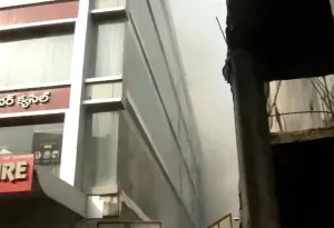 Five killed after massive fire at furniture shop building in Hyderabad