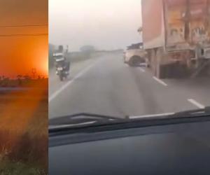 Miraculous Escape on Gwalior Highway as Truck Drags SUV for Over a Kilometer