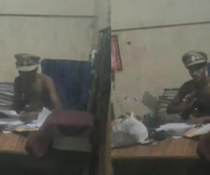Drunk Man Occupies Empty Police Outpost in Hapur, Wears Inspector’s Cap as Viral Video Sparks Buzz